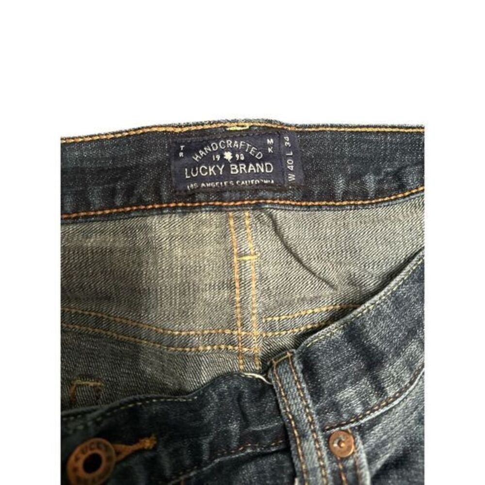 Lucky Brand Jeans Mens 40x34 Blue Denim‎ 361 vintage Straight Medium Wash - Picture 4 of 7